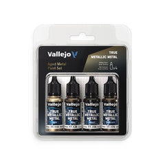 Vallejo True Metallic Metal Aged Metal - 4 Colour Paint Set