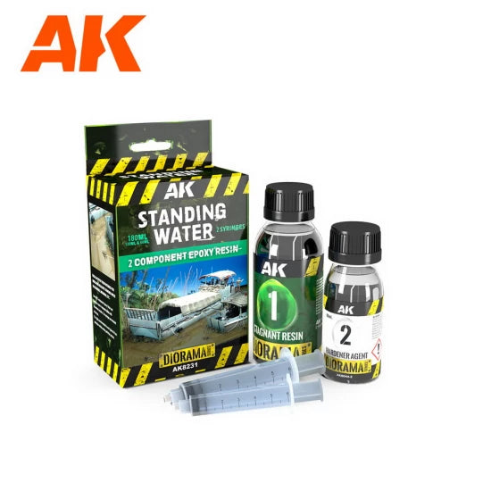 AK Interactive Dioramas - Terrains - Resin Stagnant Water Components Epoxy Resin 180ml