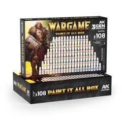 AK Interactive Wargame: Paint It All Box (108 Colours) Acrylic Paint Set 3rd Generation