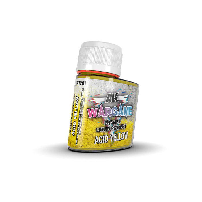 AK Interactive Wargame Enamel Liquid Pigments - Acid Yellow 35 ml