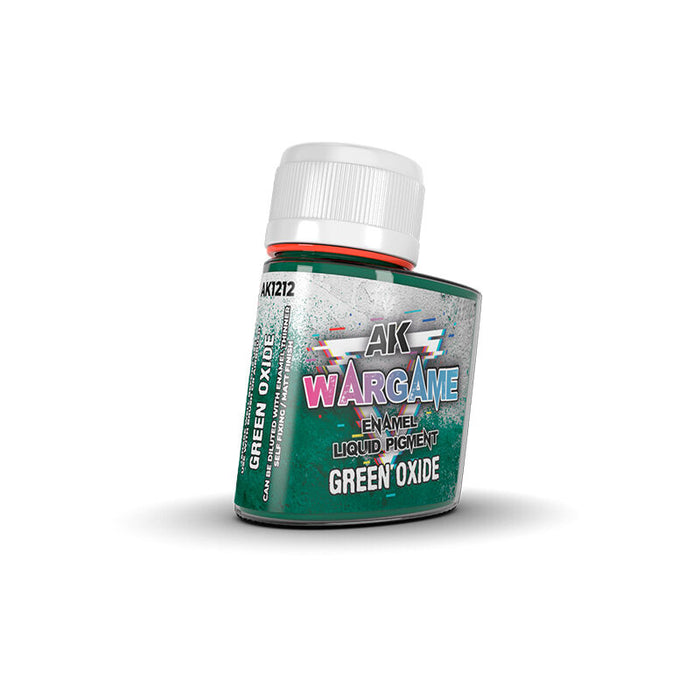 AK Interactive Wargame Enamel Liquid Pigments - Green Oxide 35 ml