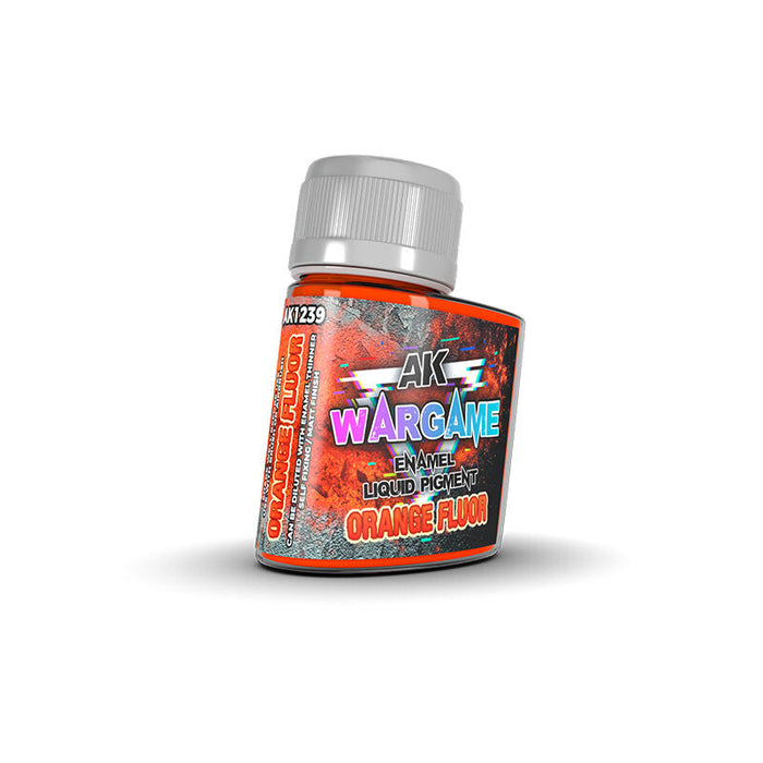 AK Interactive Wargame Enamel Liquid Pigments - Orange Fluor 35ml