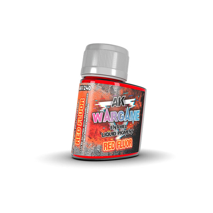 AK Interactive Wargame Enamel Liquid Pigments - Red Fluor 35ml