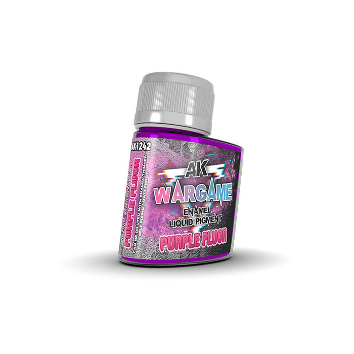 AK Interactive Wargame Enamel Liquid Pigments - Purple Fluor 35ml