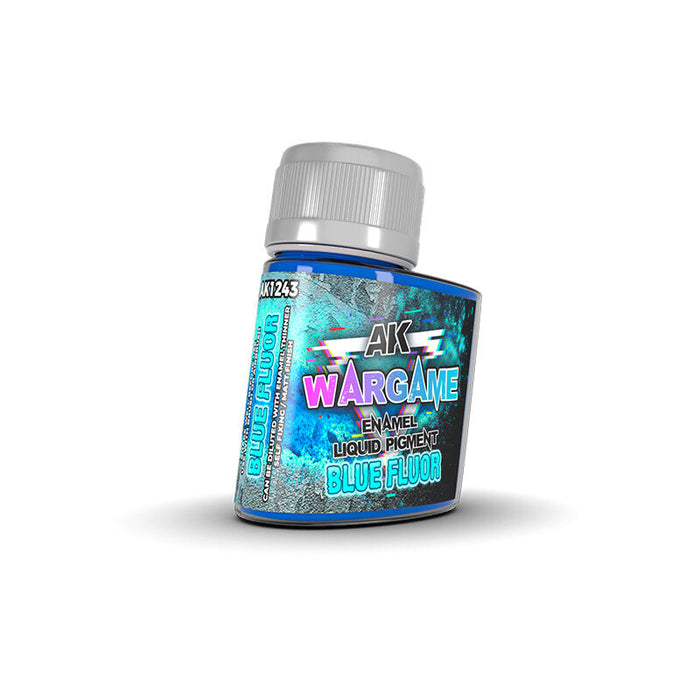 AK Interactive Wargame Enamel Liquid Pigments - Blue Fluor 35ml