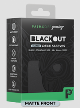 Palms Off Gaming - BLACKOUT Deck Sleeves - Standard Matte - 100pc