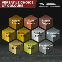 The Army Painter Speedpaint Marker - Metallics Set (10 Colours).