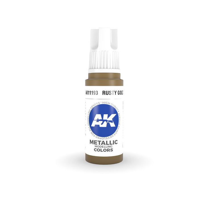 AK Interactive - 3 Gen Acrylics - Rusty Gold 17ml