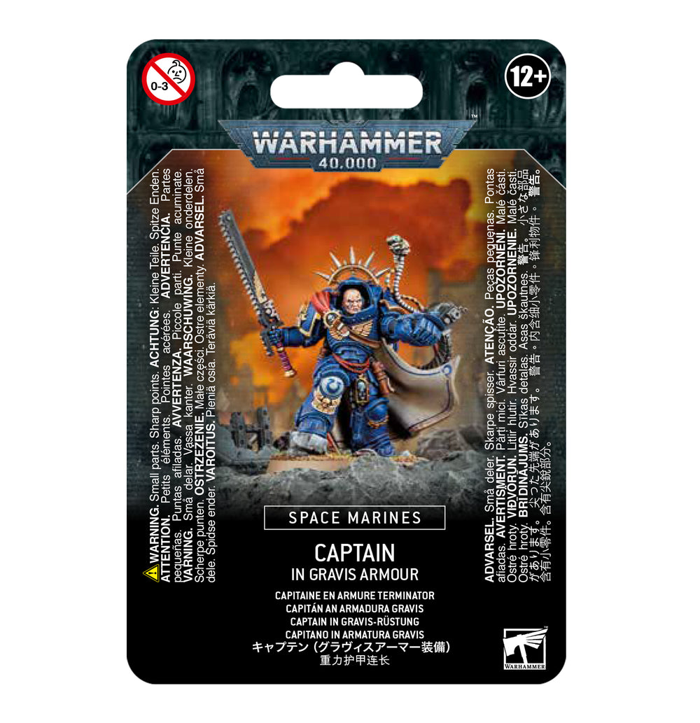 Warhammer 40k 40000 Space Marines Captain In Gravis Armour