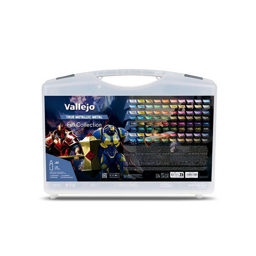 Vallejo True Metallic Metal Case - 80 Colour Paint Set