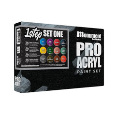Monument Hobbies - Pro Acryl 1-Step Paint Set One - 12 Colors.