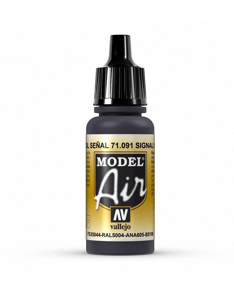 Vallejo Model Air Farbe 71091 Signal Blue – 17 Ml, Acryl Auf Wasserbasis Für Airbrush & Pinsel