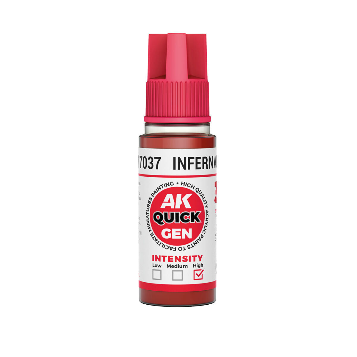 AK Interactive Quick Gen: Infernal Red - 18ml Acrylic Paint