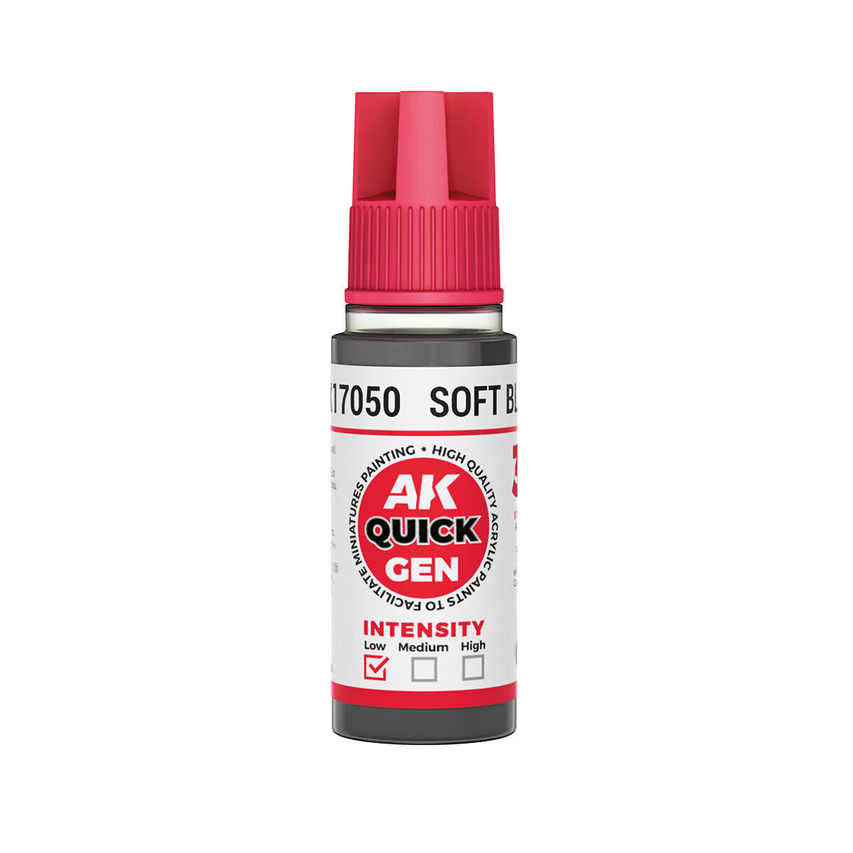 AK Interactive Quick Gen: Soft Black - 18ml Acrylic Paint