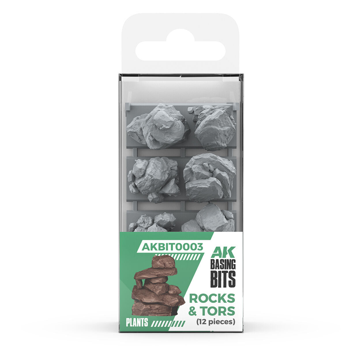 AK Interactive Basing Bits - Rocks & Tors (12)