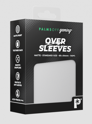 Palms Off Gaming - Premium Oversleeves - Standard Size - 100pc - CLEAR - Matte