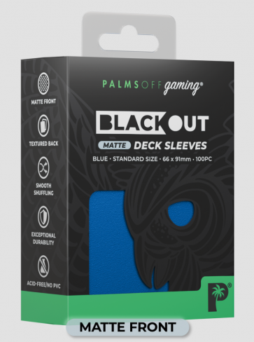 Palms Off Gaming - BLACKOUT Deck Sleeves - Standard Matte - 100pc