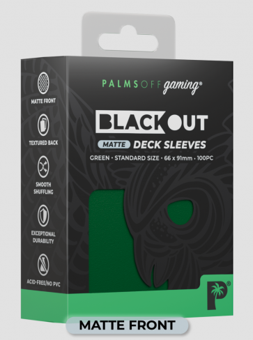 Palms Off Gaming - BLACKOUT Deck Sleeves - Standard Matte - 100pc