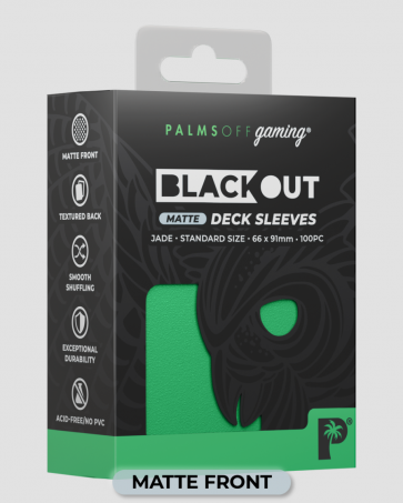 Palms Off Gaming - BLACKOUT Deck Sleeves - Standard Matte - 100pc