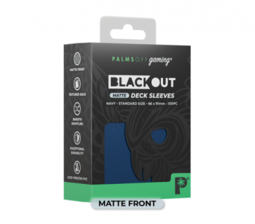 Palms Off Gaming - BLACKOUT Deck Sleeves - Standard Matte - 100pc