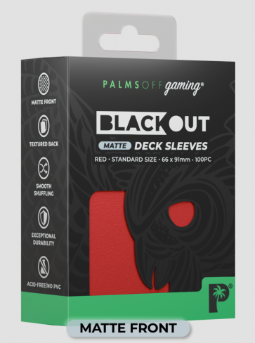 Palms Off Gaming - BLACKOUT Deck Sleeves - Standard Matte - 100pc