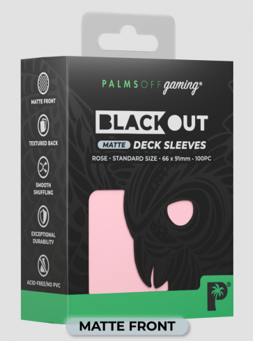 Palms Off Gaming - BLACKOUT Deck Sleeves - Standard Matte - 100pc