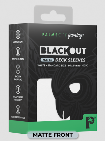 Palms Off Gaming - BLACKOUT Deck Sleeves - Standard Matte - 100pc