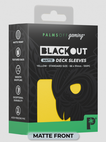 Palms Off Gaming - BLACKOUT Deck Sleeves - Standard Matte - 100pc