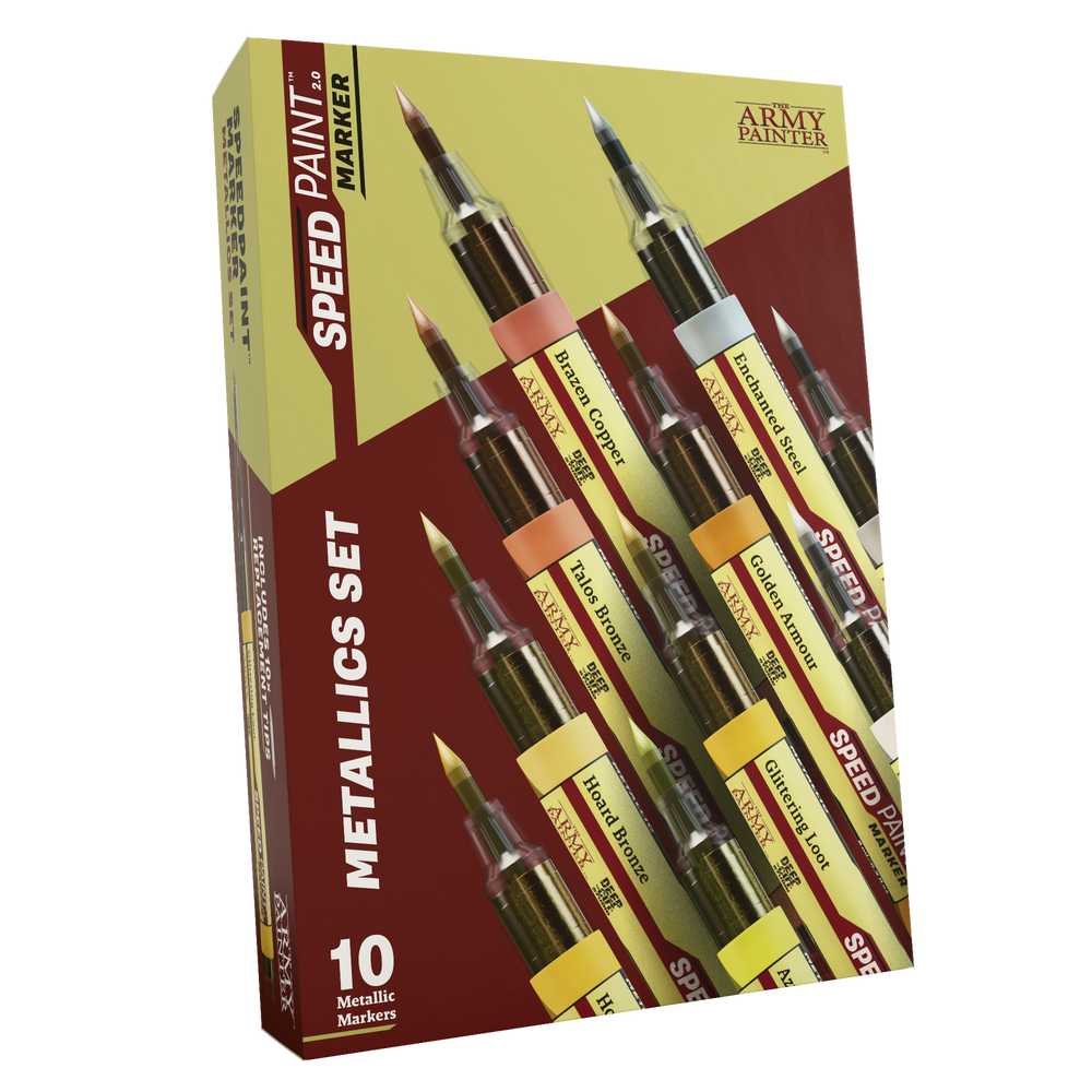 The Army Painter Speedpaint Marker - Metallics Set (10 Colours).