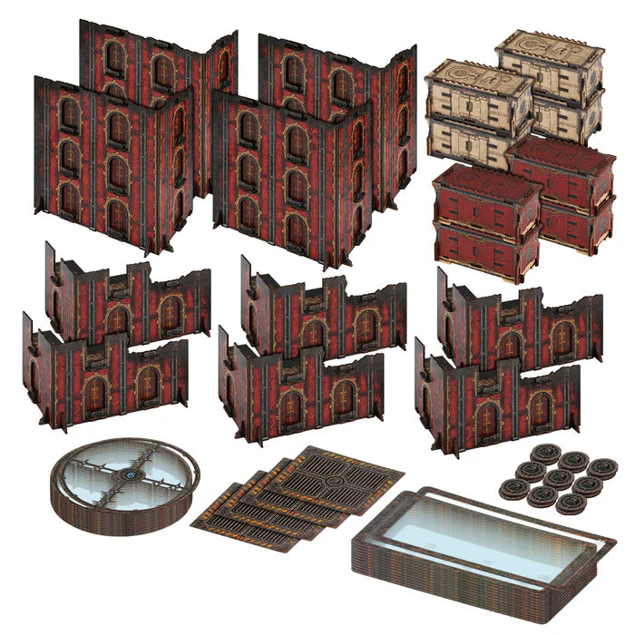 Warhammer 40,000 WTC Tabletop Wargame Terrain Set - 18pcs Battlezone Creation Kit