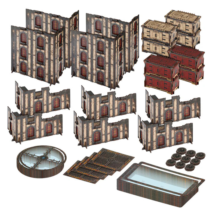 Warhammer 40,000 WTC Tabletop Wargame Terrain Set - 18pcs Battlezone Creation Kit
