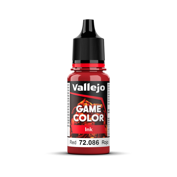 Vallejo Game Color Ink Red 18ml Acrylic Paint