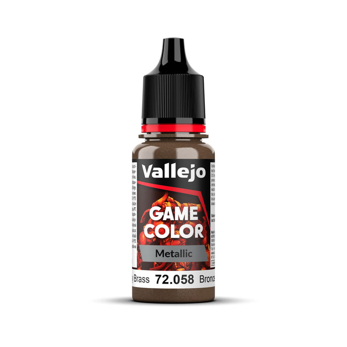 Vallejo Game Color Metal Brassy Brass 18ml Acrylic Paint