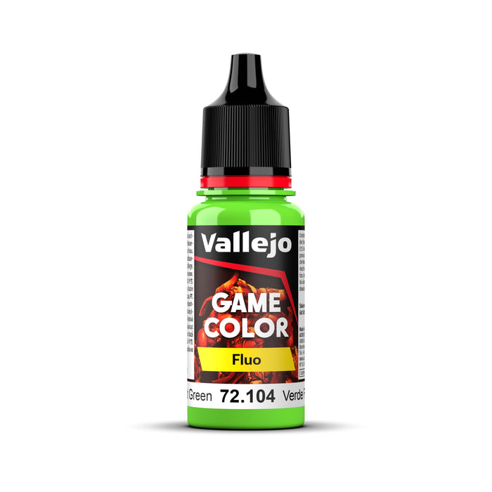 Vallejo Game Color Fluorescent Green 18ml Acrylic Paint