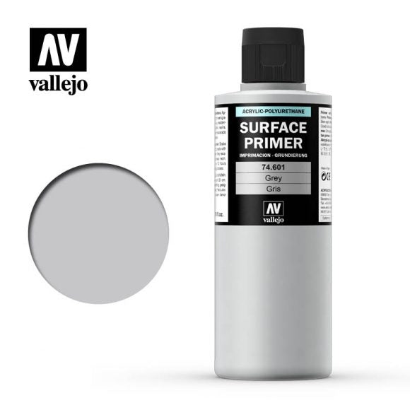 Vallejo Surface Primer - Colour Grey 200ml