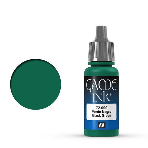 Vallejo 72090 Game Colour Ink Black Green 17 ml Acrylic Paint