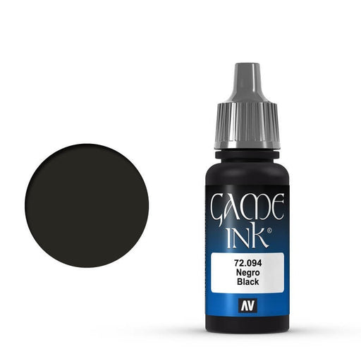 Vallejo 72094 Game Colour Ink Black 17 ml Acrylic Paint