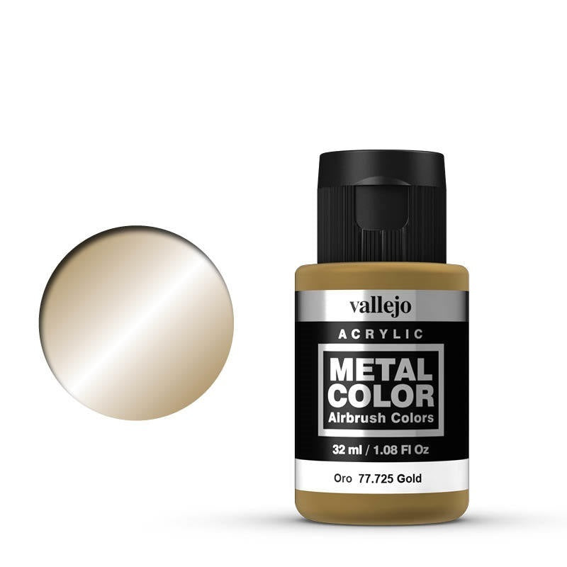 Vallejo 77725 Metal Color Gold 32ml Acrylic Paint