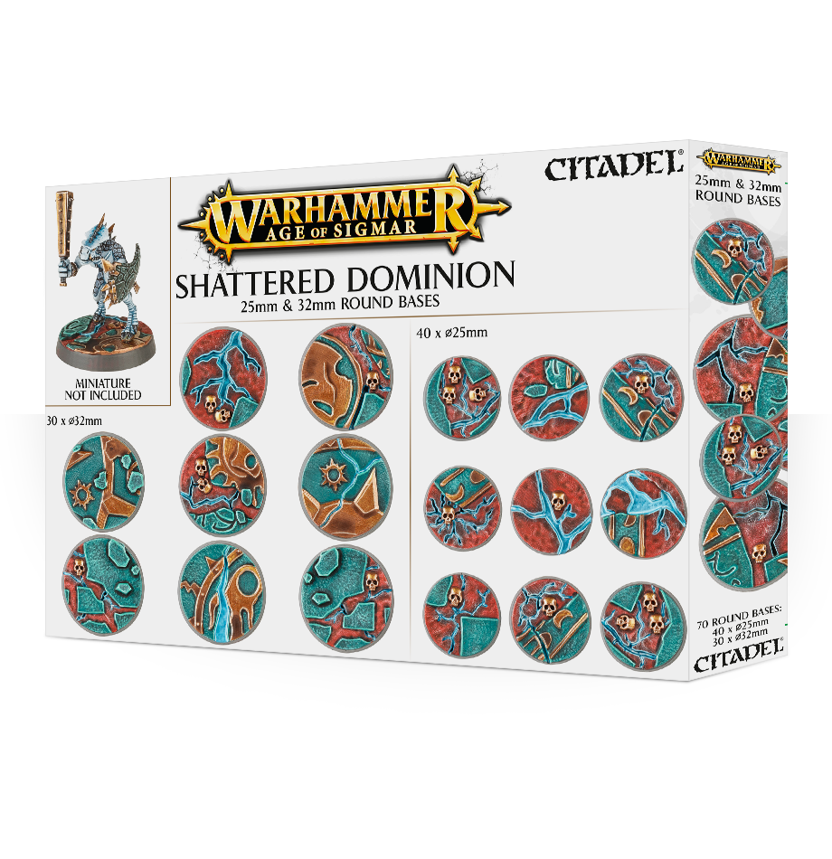 Warhammer Age of Sigmar AOS: Shattered Dominion: 25 & 32mm Round Bases