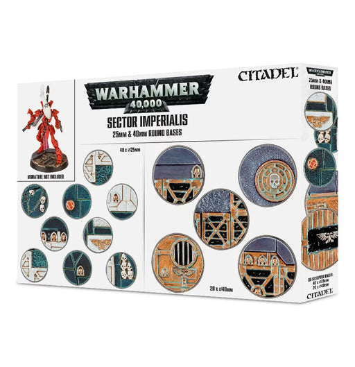 Warhammer 40k 40000 Sector Imperialis: 25 & 40mm Round bases