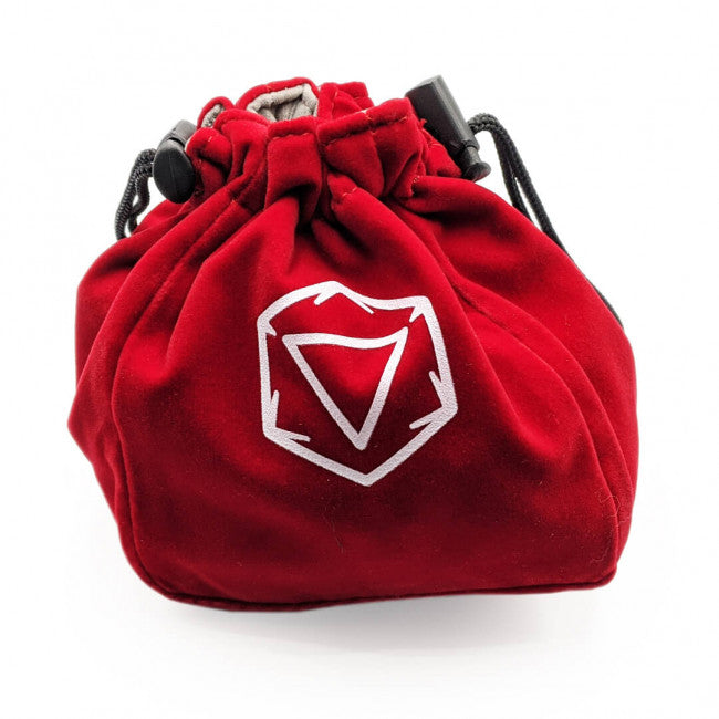 wargamershub velvet standing dice bag red