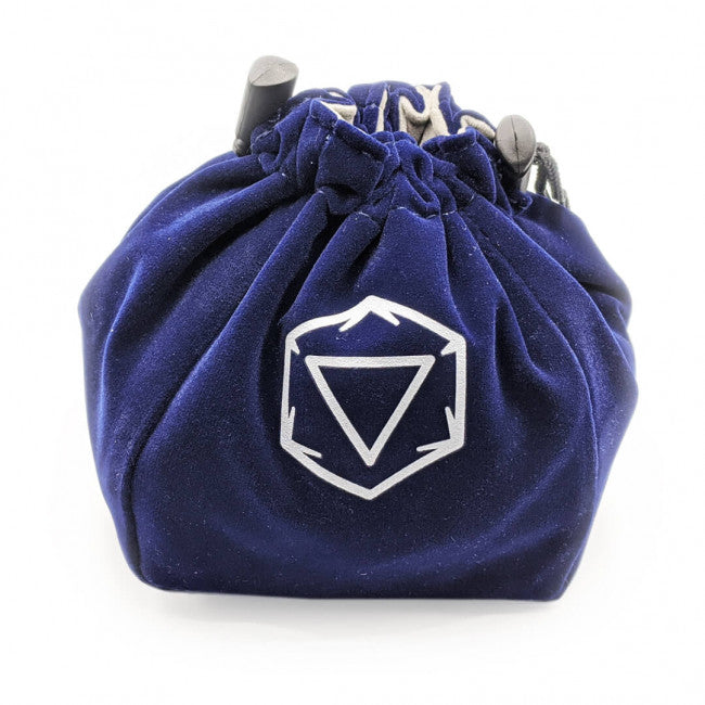 wargamershub velvet standing dice bag blue